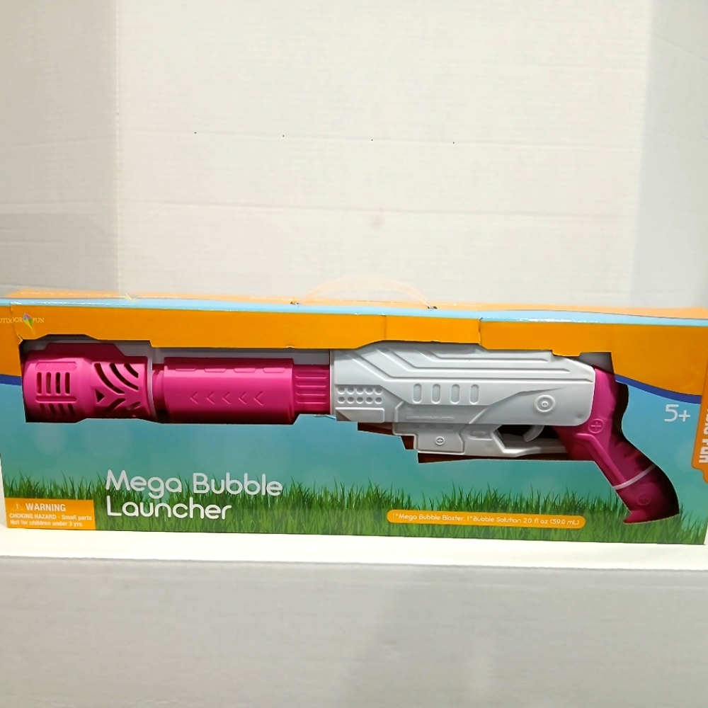 Mega Bubble Launcher - Pink and Gray